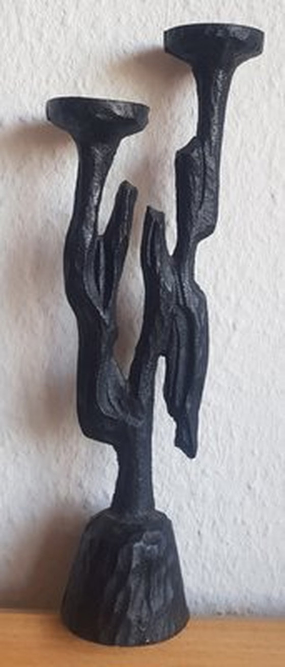 Bougeoir brutaliste de Horst Dalbeck, 1970S – Bougeoirs et chandeliers, Metal (photo 4 of 5)