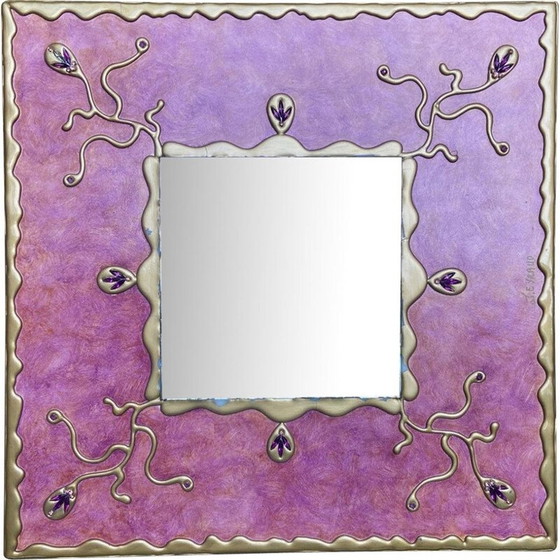 Image 1 of Miroir vintage Lydie Eyraud 1980