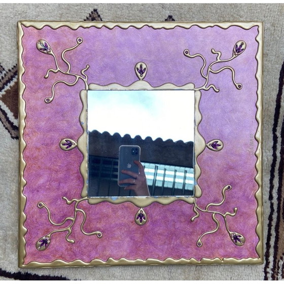 Image 1 of Miroir vintage Lydie Eyraud 1980