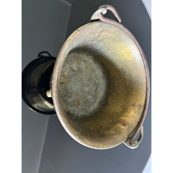 Image 1 of Vase vintage en laiton et fer, Italie 1940