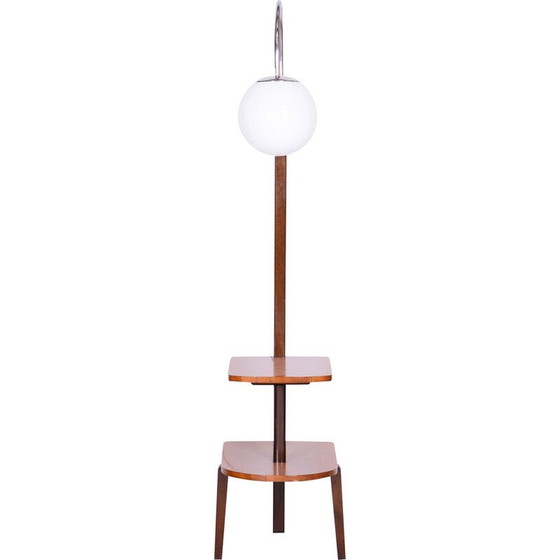 Image 1 of Lampadaire Vintage Art Déco en noyer et hêtre par Jindrich Halabala pour Up Zavody, Tchécoslovaquie 1930