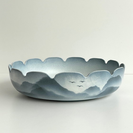 Image 1 of Vintage Virebent Yves Mohy Xxl Bowl Porcelain France '70S