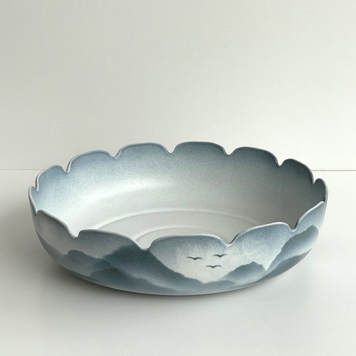 Vintage Virebent Yves Mohy Xxl Bowl Porcelain France '70S