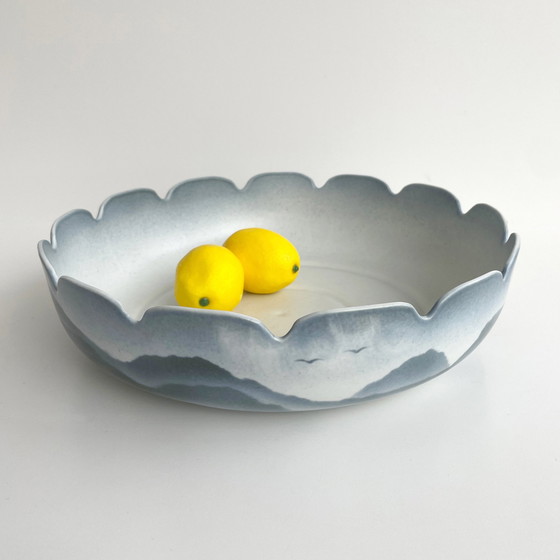 Image 1 of Vintage Virebent Yves Mohy Xxl Bowl Porcelain France '70S