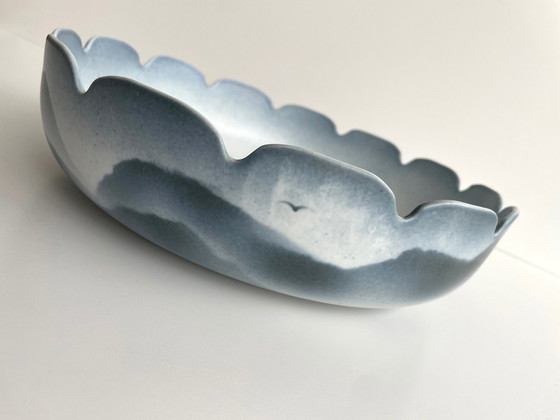 Image 1 of Vintage Virebent Yves Mohy Xxl Bowl Porcelain France '70S