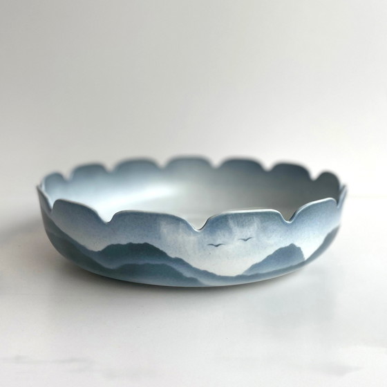 Image 1 of Vintage Virebent Yves Mohy Xxl Bowl Porcelain France '70S