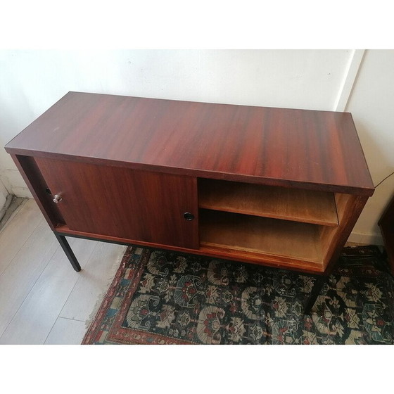 Image 1 of Buffet vintage en teck avec 2 portes coulissantes, 1960