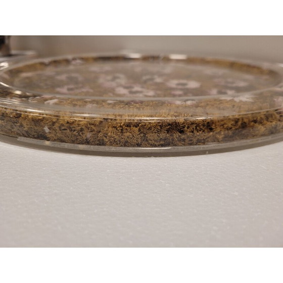 Image 1 of Plateau provençal vintage en méthacrylate et fleurs séchées, France