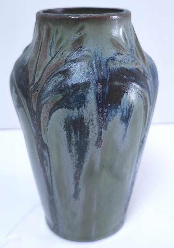 Image 1 of Vase Denbac Grès Émaillé Signé Années 30