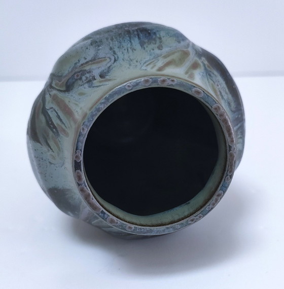 Image 1 of Vase Denbac Grès Émaillé Signé Années 30