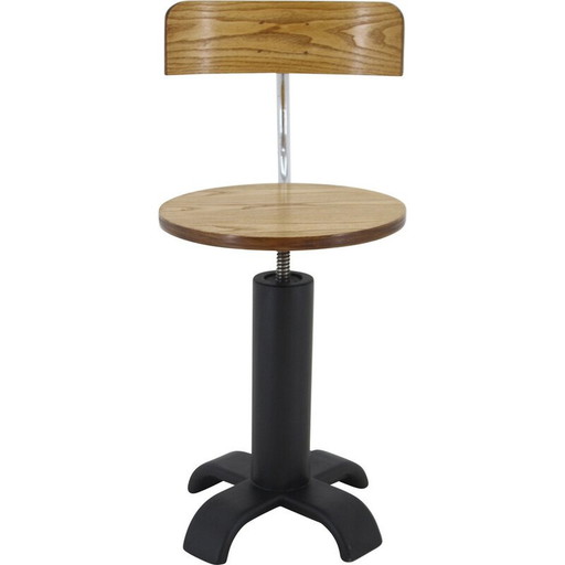 Fauteuil de bureau pivotant vintage, Tchécoslovaquie 1950