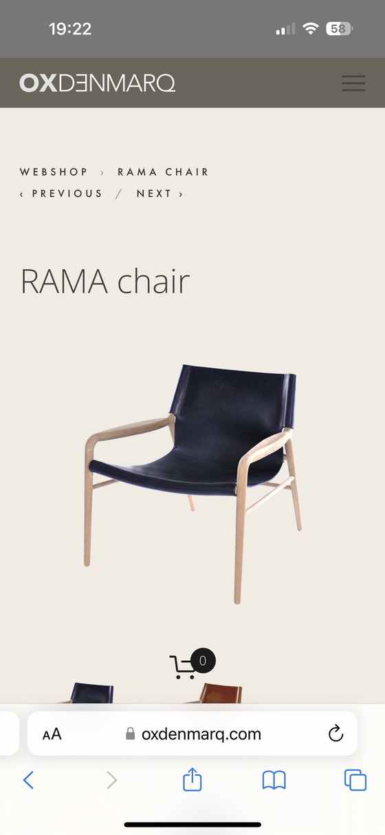 Image 1 of 2x Ox Denmarq Rama Chair