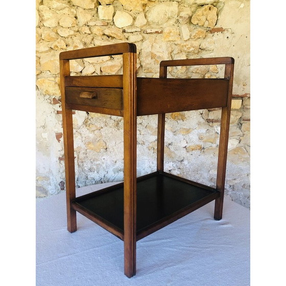 Image 1 of Chariot de bar vintage en noyer 1950