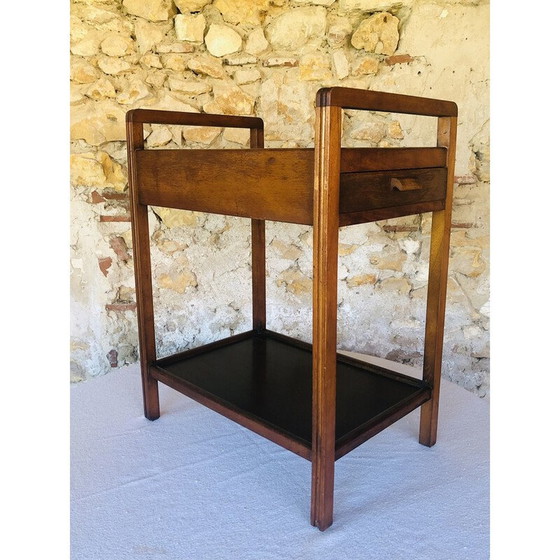 Image 1 of Chariot de bar vintage en noyer 1950