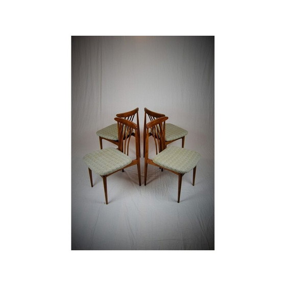 Image 1 of Ensemble de quatre chaises de salle à manger tapissées, Tchécoslovaquie - années 1960