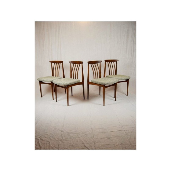 Image 1 of Ensemble de quatre chaises de salle à manger tapissées, Tchécoslovaquie - années 1960