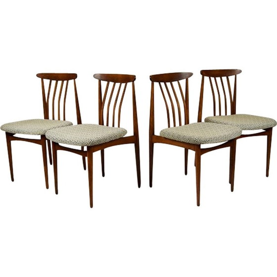 Image 1 of Ensemble de quatre chaises de salle à manger tapissées, Tchécoslovaquie - années 1960