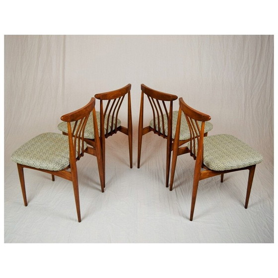 Image 1 of Ensemble de quatre chaises de salle à manger tapissées, Tchécoslovaquie - années 1960