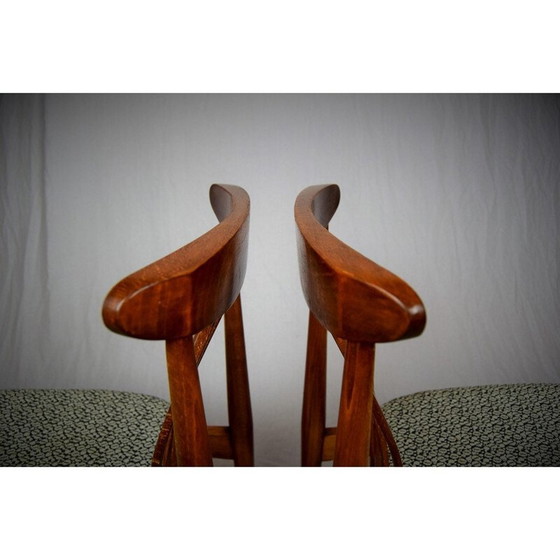 Image 1 of Ensemble de quatre chaises de salle à manger tapissées, Tchécoslovaquie - années 1960