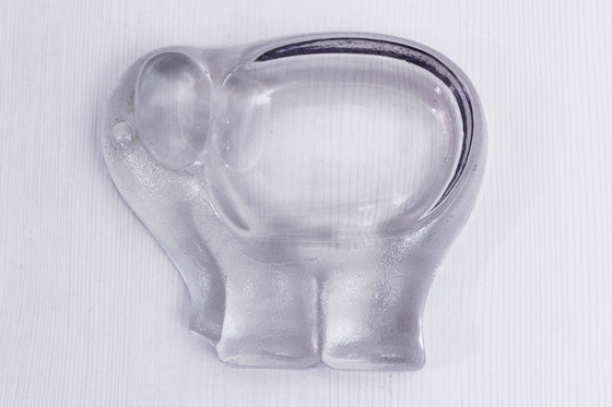 Image 1 of Vide Poche Vintage En Verre Forme Éléphant