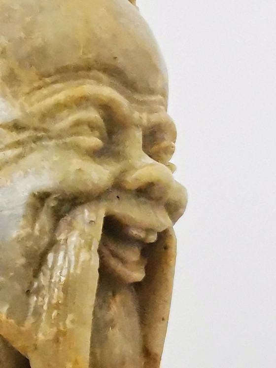 Image 1 of Statue en pierre ollaire, Dieu chanceux chinois Shou