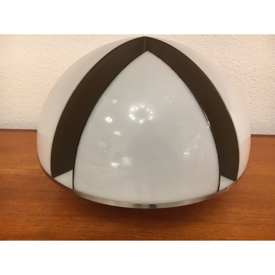 Image 1 of Lampe champignon vintage en plexi et acier inoxydable, 1970