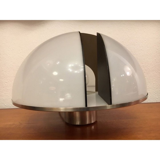 Image 1 of Lampe champignon vintage en plexi et acier inoxydable, 1970
