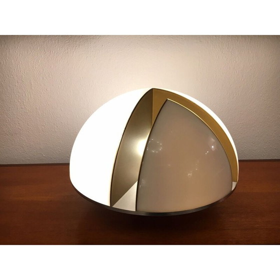 Image 1 of Lampe champignon vintage en plexi et acier inoxydable, 1970