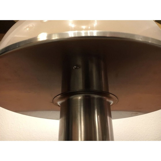 Image 1 of Lampe champignon vintage en plexi et acier inoxydable, 1970