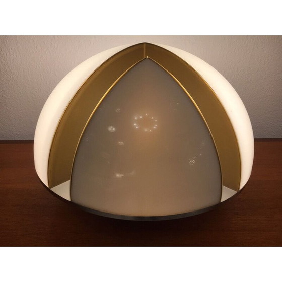 Image 1 of Lampe champignon vintage en plexi et acier inoxydable, 1970