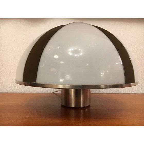Image 1 of Lampe champignon vintage en plexi et acier inoxydable, 1970