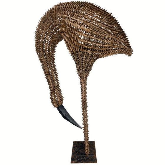 Image 1 of Lampe oiseau en bambou et rotin, 1960S