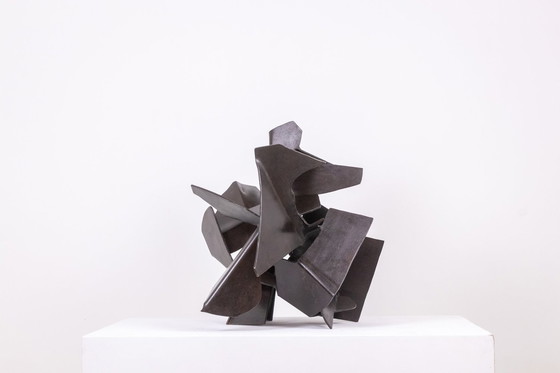 Image 1 of Jean Campa. Sculpture En Fer Patiné Découpé. Années 1980.