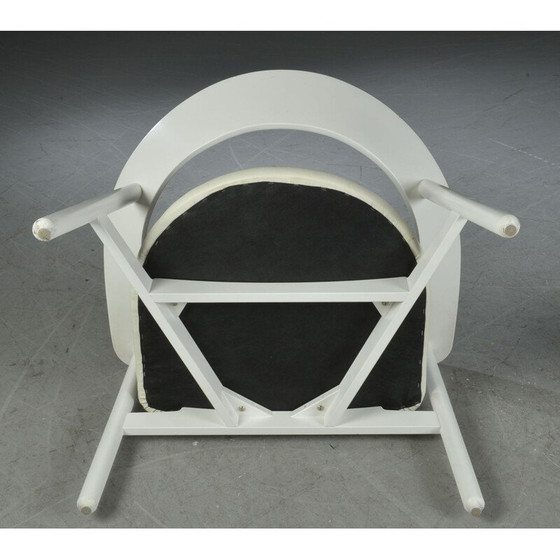 Image 1 of Fauteuil et ottoman vintage blanc par Henrik Bønnelycke pour Nelo, 2003