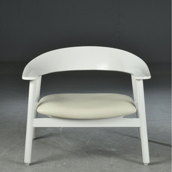 Image 1 of Fauteuil et ottoman vintage blanc par Henrik Bønnelycke pour Nelo, 2003