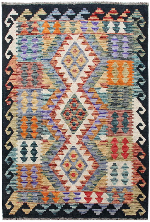 Kilim afghan tissé à la main - Nouveau - 149x103 cm