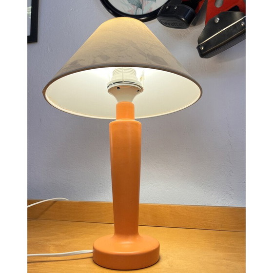 Image 1 of Lampe de table vintage modèle BEA04 en céramique et tissu pour Lamperr, Pologne 1990