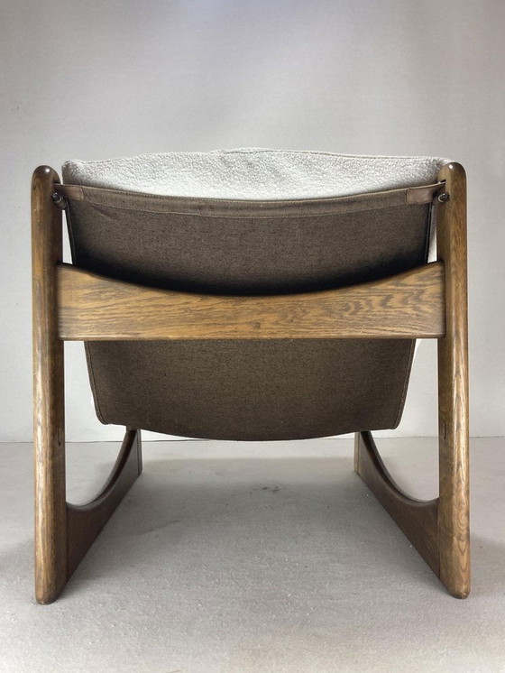 Image 1 of Chaise basse Lounge Relax en bouclé par Carl Straub, 1970S