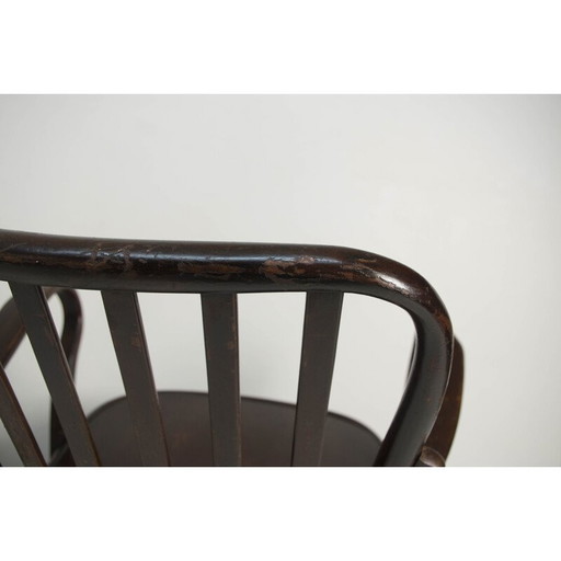 Paire de fauteuils vintage modèle n° 752 en bois courbé par Josef Frank pour Thonet, Tchécoslovaquie 1933