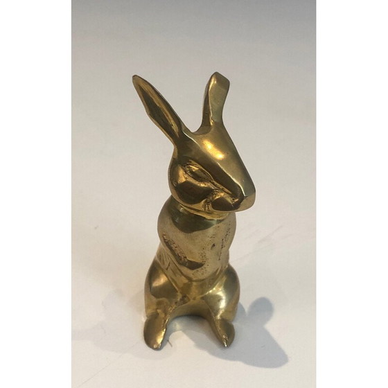 Image 1 of Sculpture de lapin vintage en laiton, France 1970