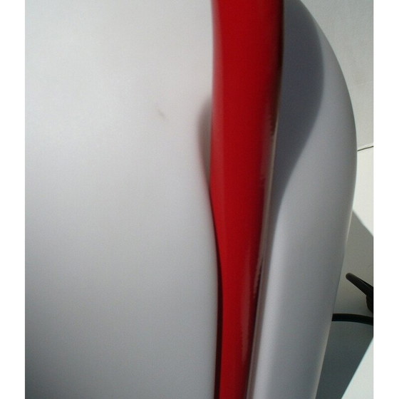 Image 1 of Lampe de table vintage en métal laqué rouge par Romolo Lanciani pour Tronconi, 1980