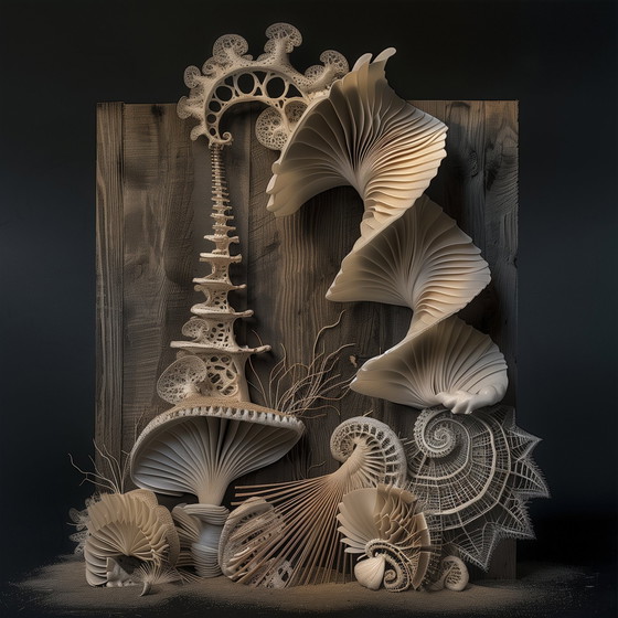 Image 1 of Pièce unique à bas prix - Natures mortes de Benoit Mandelbrot : Colonne d'éternité