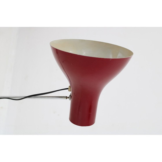Image 1 of Lampadaire réglable rouge vintage, Tchécoslovaquie 1970