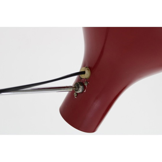 Image 1 of Lampadaire réglable rouge vintage, Tchécoslovaquie 1970