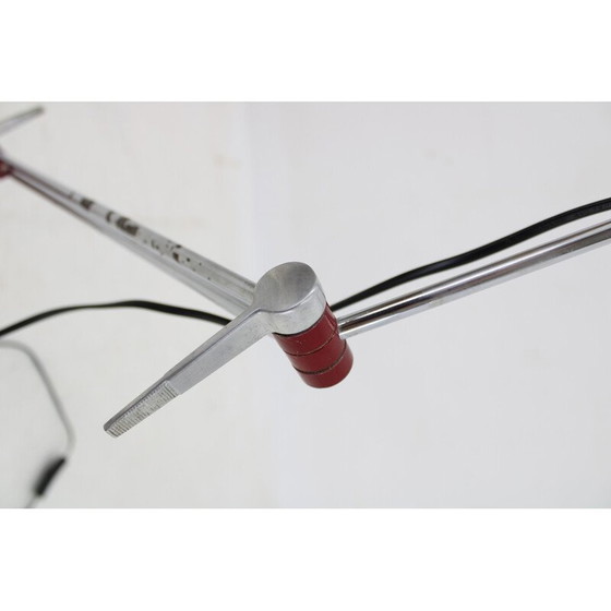 Image 1 of Lampadaire réglable rouge vintage, Tchécoslovaquie 1970