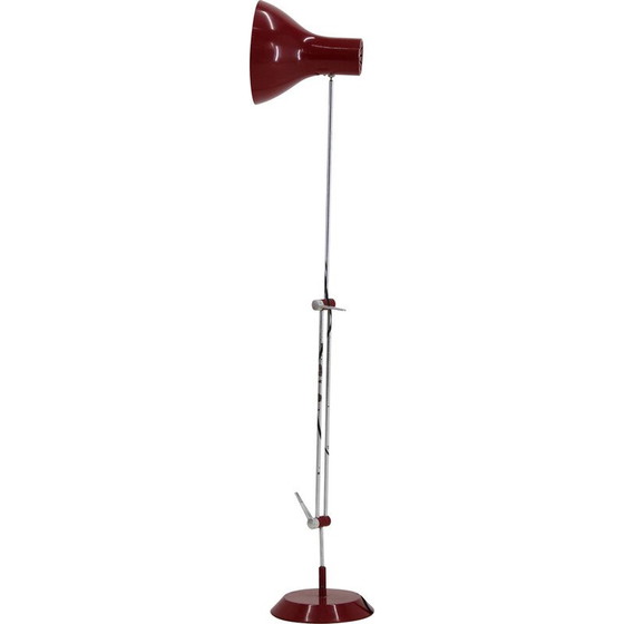 Image 1 of Lampadaire réglable rouge vintage, Tchécoslovaquie 1970