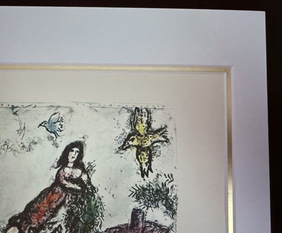 Image 1 of Marc Chagall : "Maeght Derriere Le Miroir". Lithographie en édition limitée. Incluant Double Passe-Partou