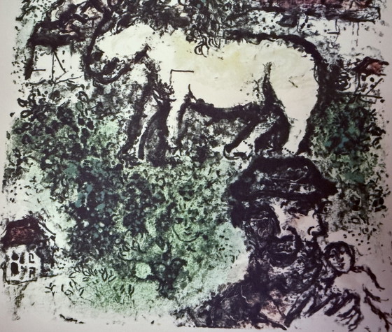 Image 1 of Marc Chagall : "Maeght Derriere Le Miroir". Lithographie en édition limitée. Incluant Double Passe-Partou