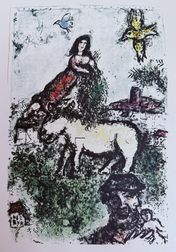 Image 1 of Marc Chagall : "Maeght Derriere Le Miroir". Lithographie en édition limitée. Incluant Double Passe-Partou