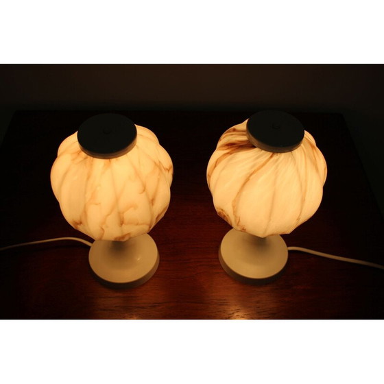 Image 1 of Paire de lampes de table vintage, Tchécoslovaquie 1970